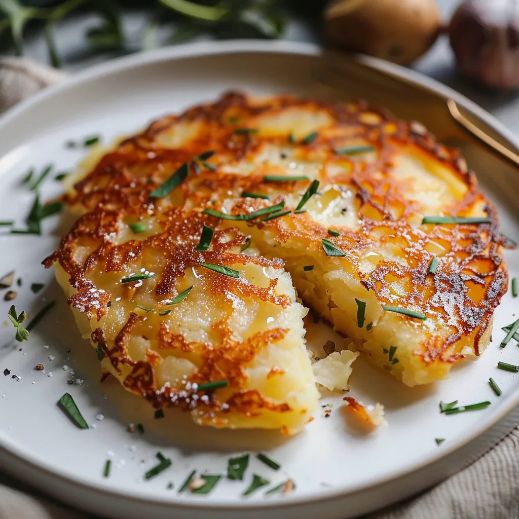 Deutsche Kartoffelpuffer serviert mit Apfelmus