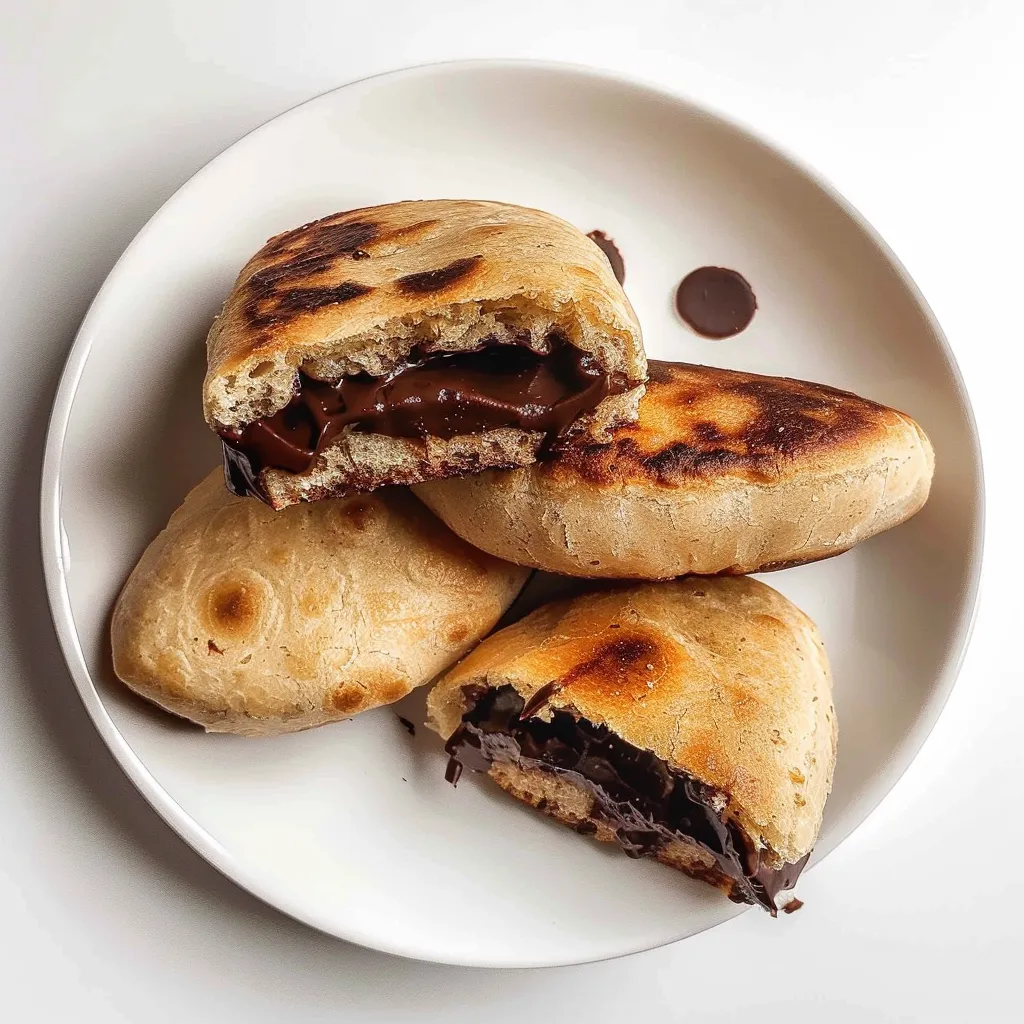 Schnelle Schokobrötchen frisch aus der Pfanne