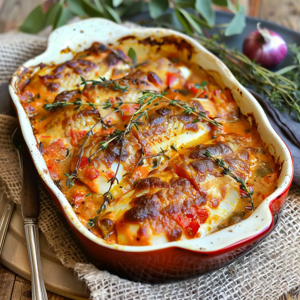 Mediterranes Fischgratin
