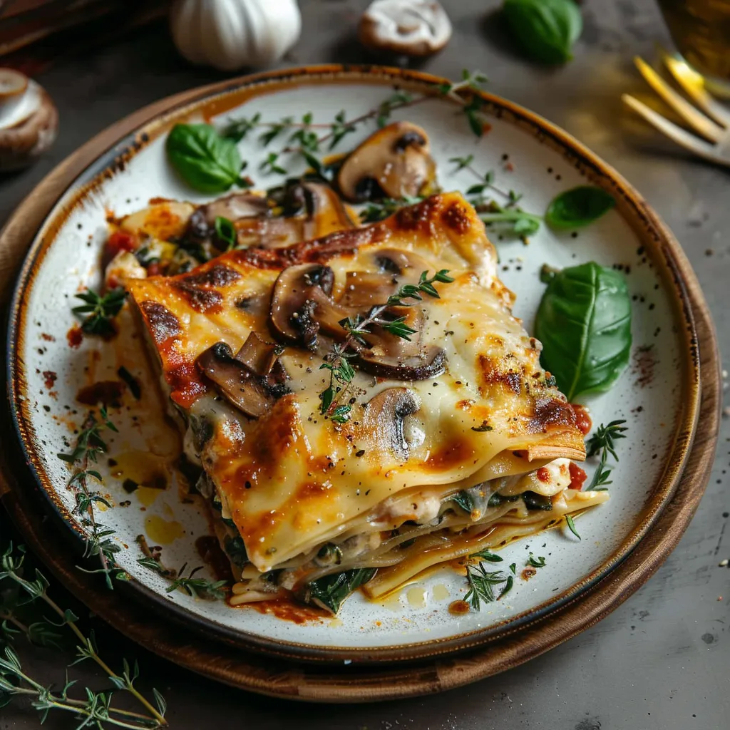 Hausgemachte vegetarische Gourmet-Lasagne