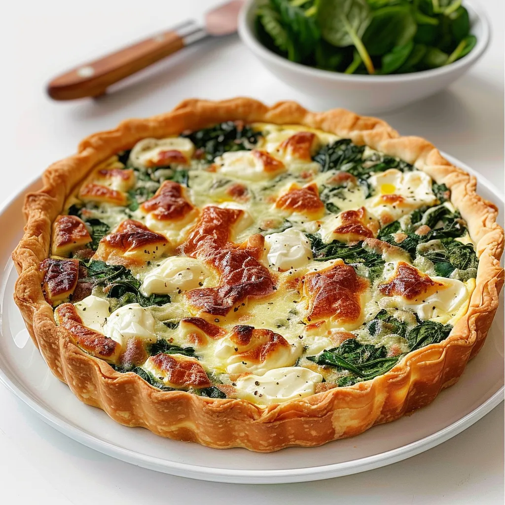 Frischkäse-Spinat-Quiche | Einfaches & leckeres Rezept