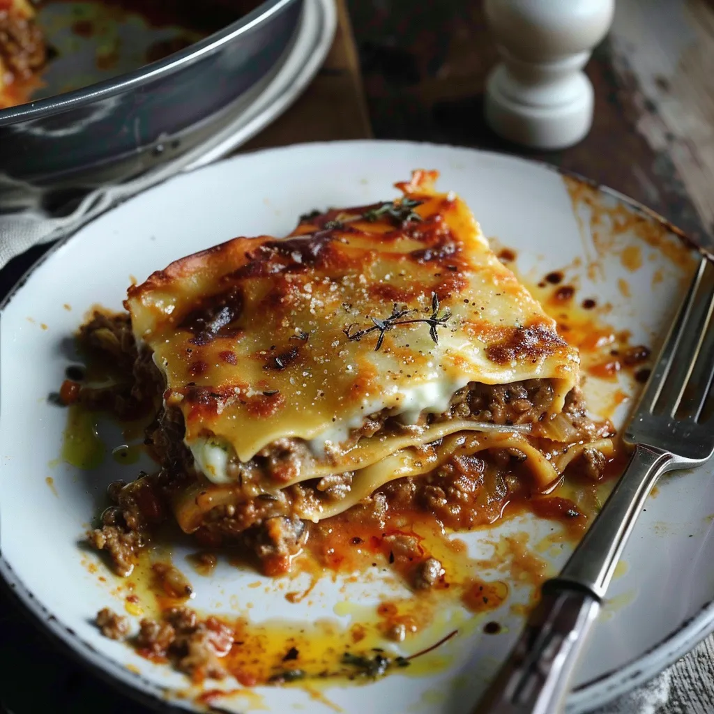 Hausgemachte Zucchini-Bratwurst-Lasagne