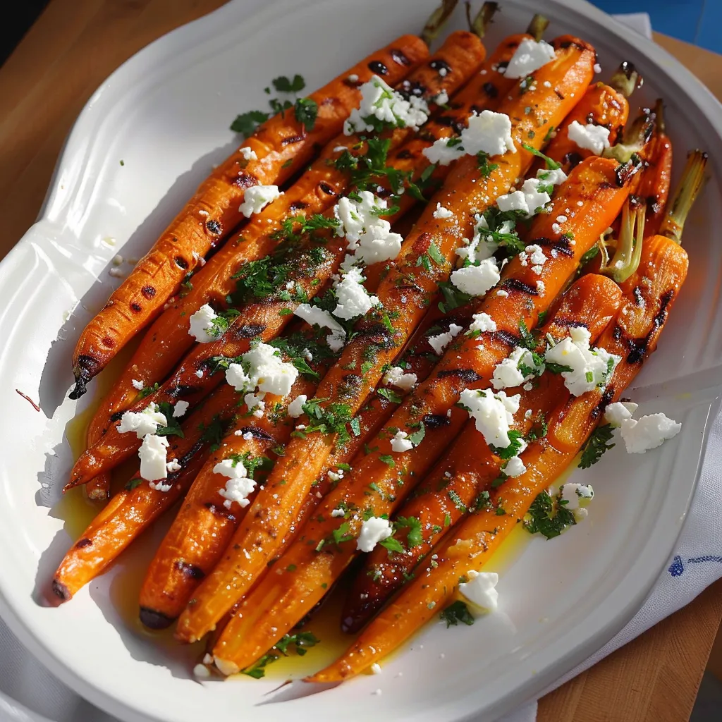 Ofenkarotten mit Gewürzen und Feta