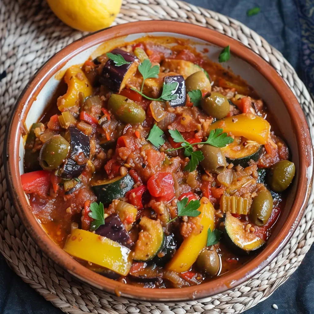 Vegetarischer Sommer-Gemüse-Tajine