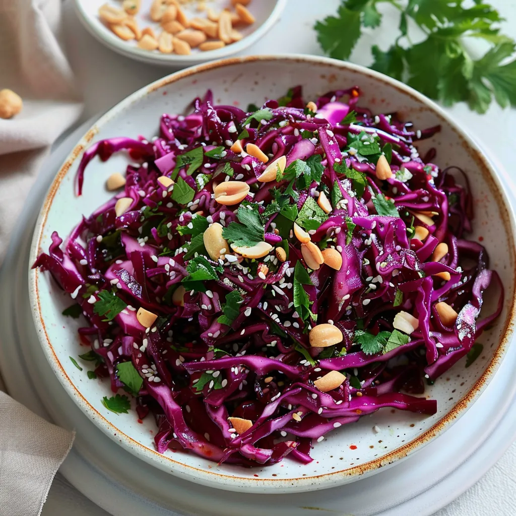 Asiatischer Rotkohlsalat - Leichtes Rezept