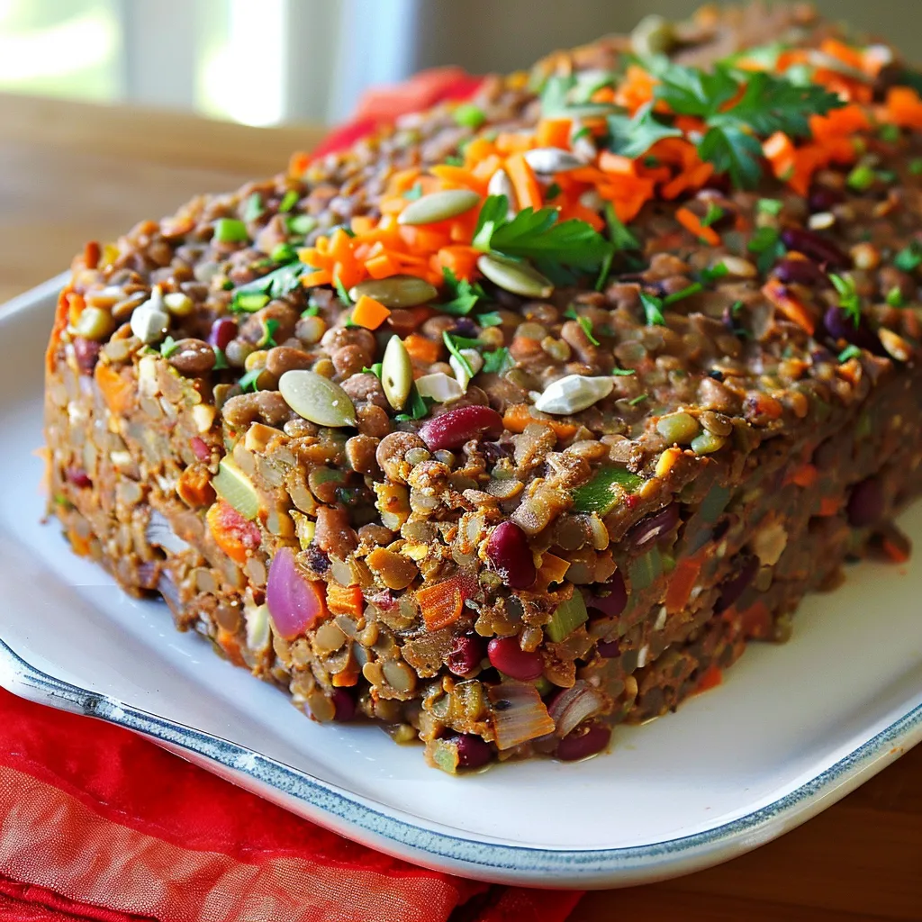 Leckeres Gemüsebrot mit Linsenmischung (vegan)