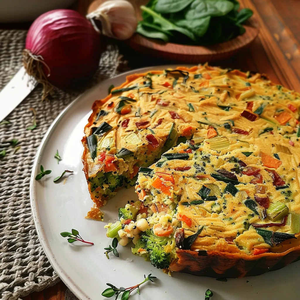 Quiche-Rezept mit Kichererbsenmehl und knackigem Gemüse