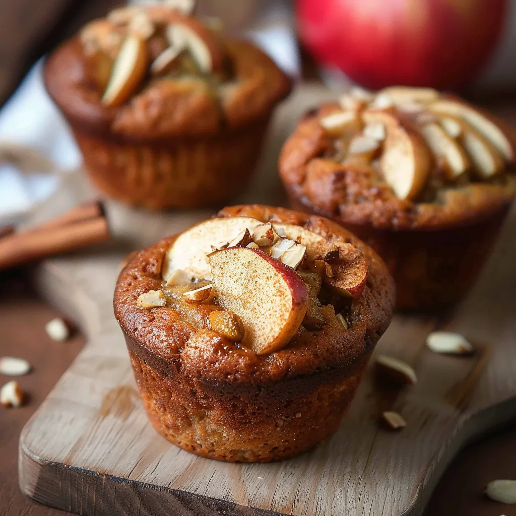 Leichte, glutenfreie Apfel-Mandel Muffins