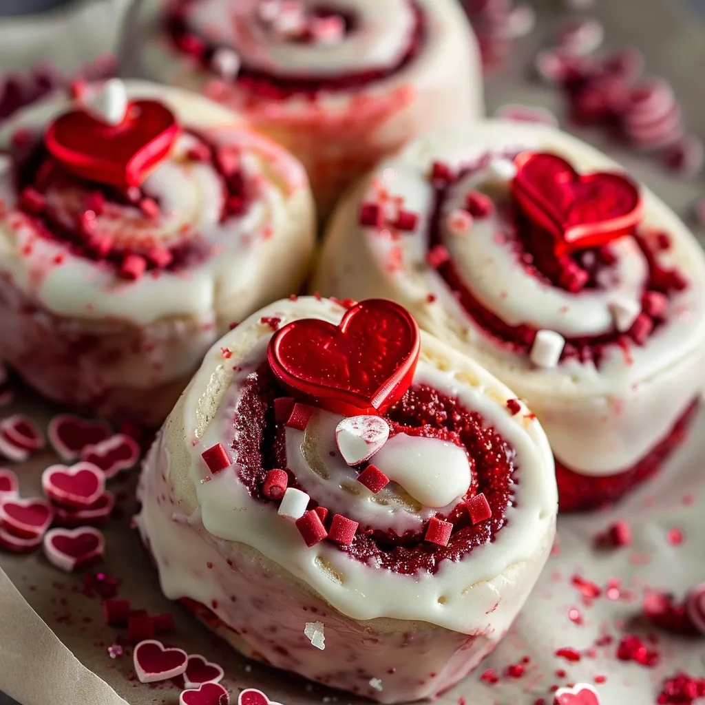 Red Velvet Zimtschnecken - Spezial zum Valentinstag