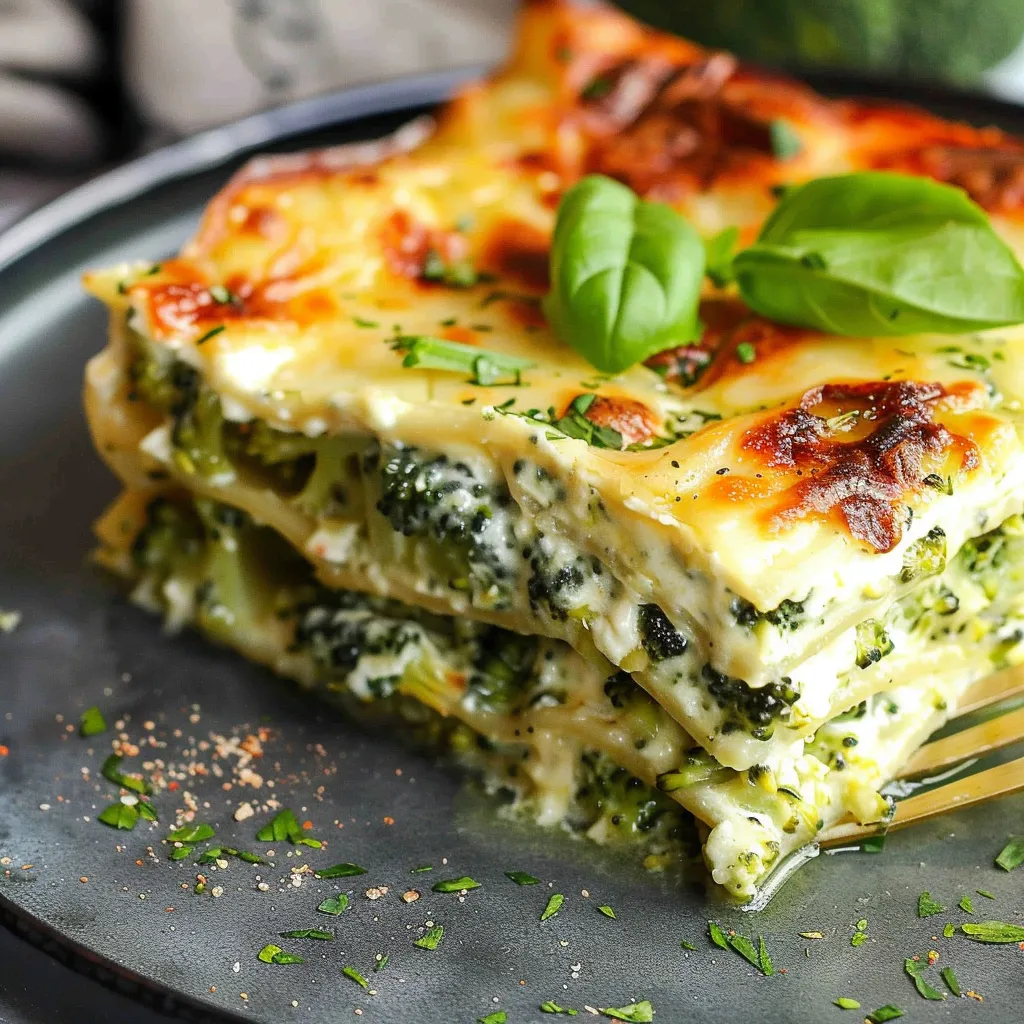 Vegetarische Brokkoli-Lasagne