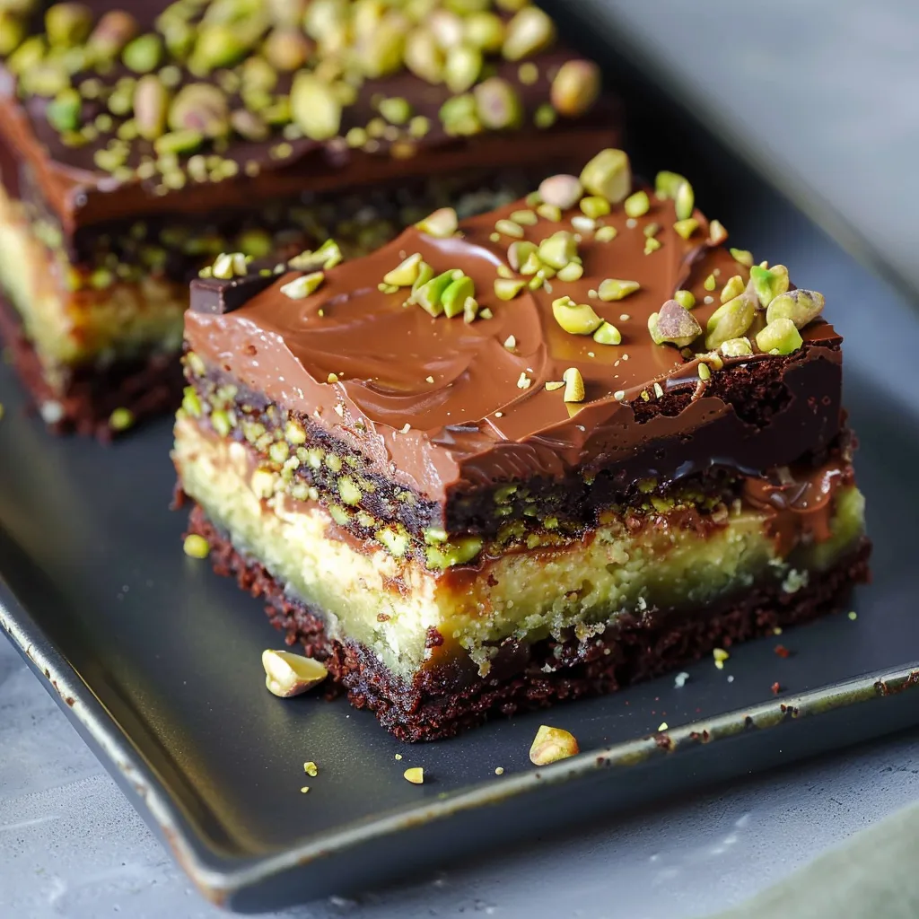 Knuspriger Kunafa Brownie mit Pistazien