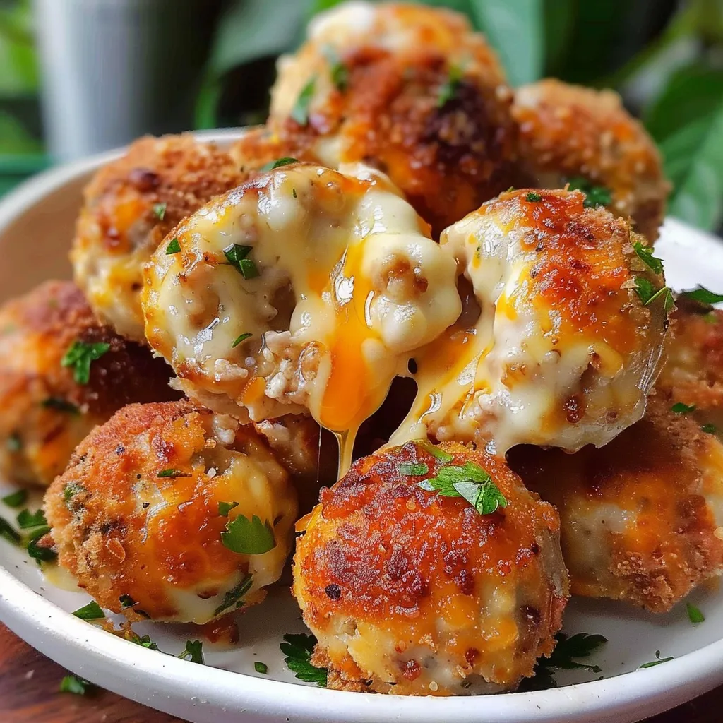 Pouletbällchen mit Käse