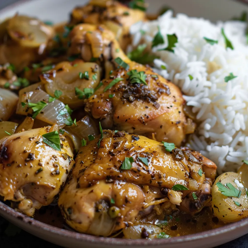 Authentisches Gericht: Traditionelles Poulet Yassa