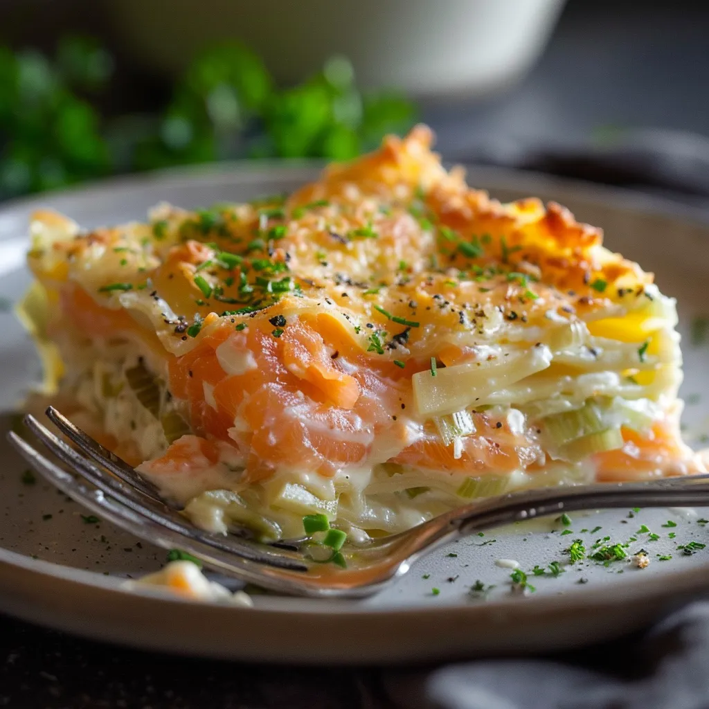 Einfacher Auflauf: Ravioli mit Lachs