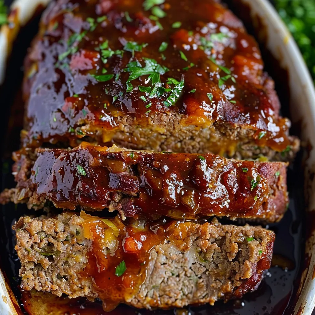 Mit Bourbon glasiertes Fleischbrot