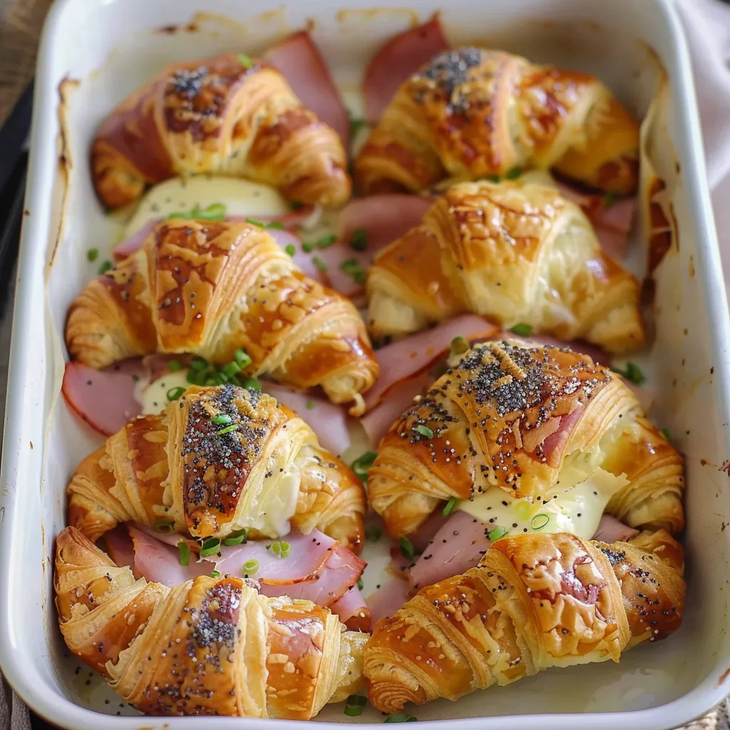 Einfache Schinken-Käse-Croissants