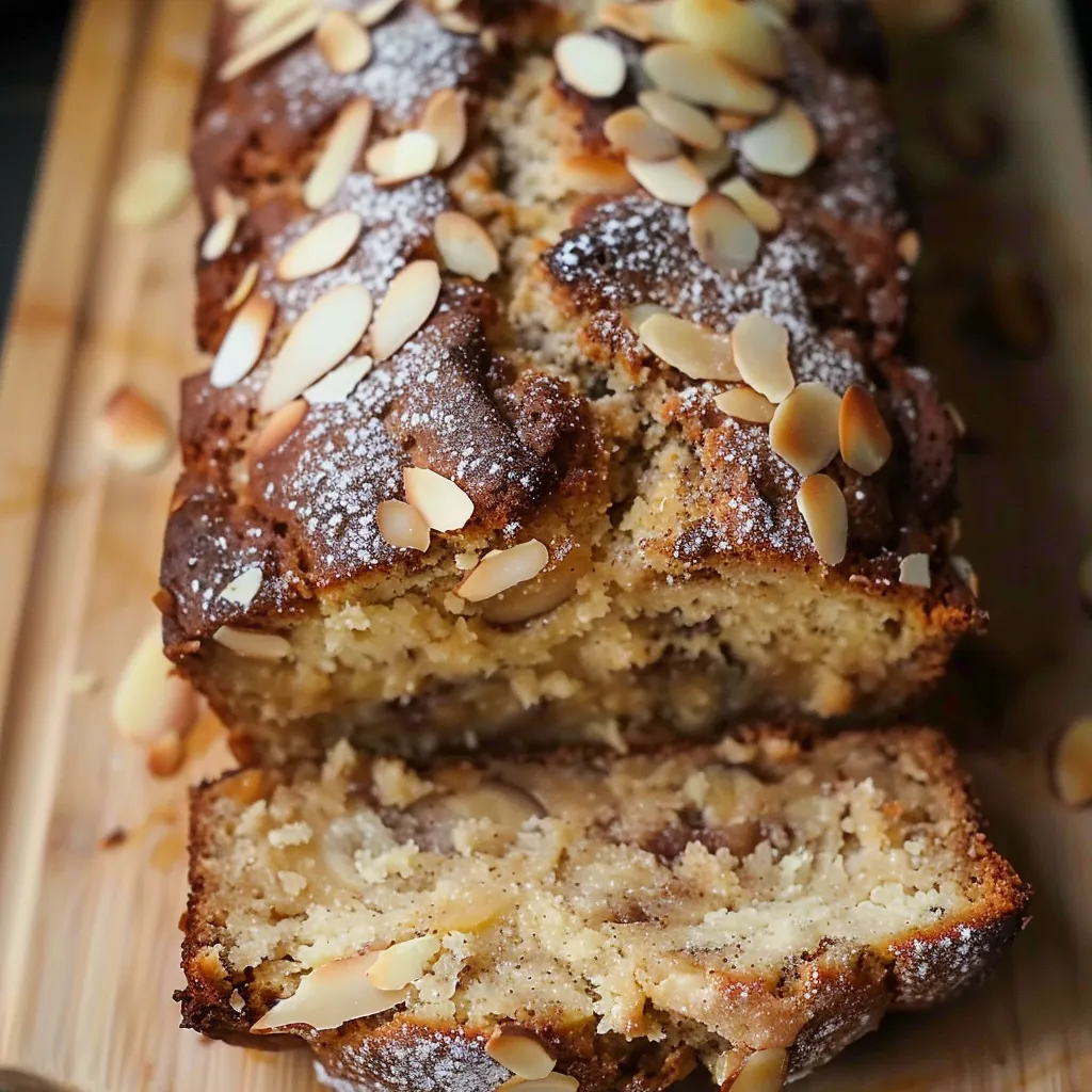 Luftiges Bananenbrot mit Mandeln