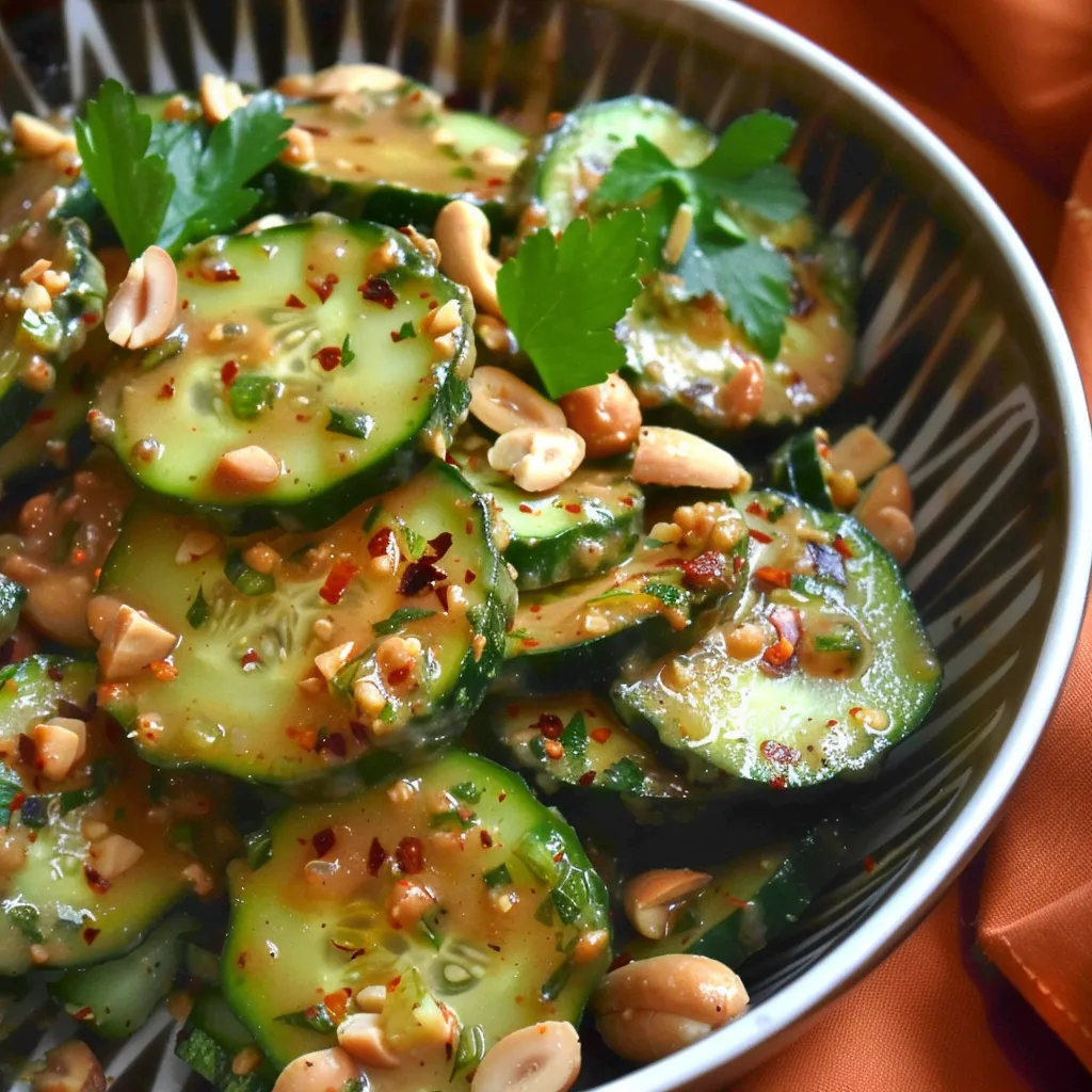 Knackige Concombres mit Cacahuètes