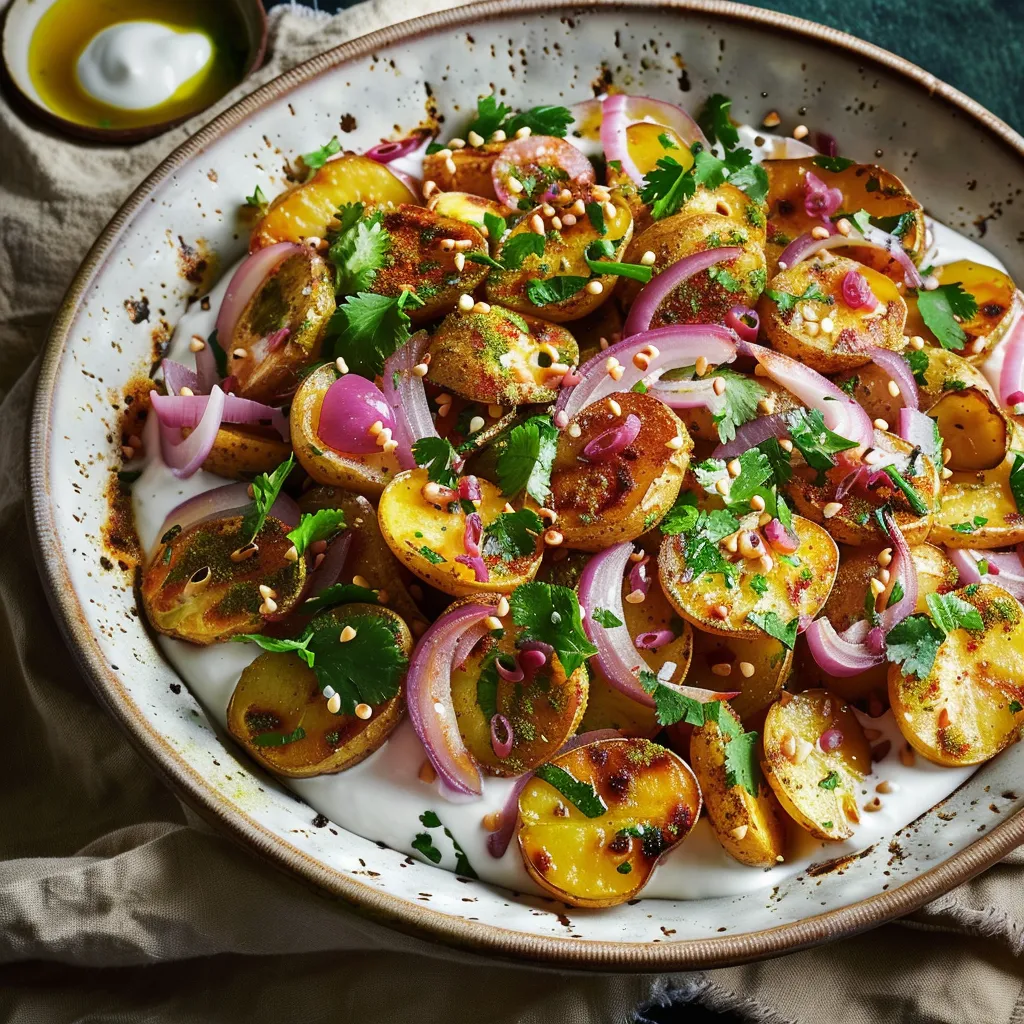 Kartoffel-Chaat-Masala mit Joghurt - Köstliches Gericht