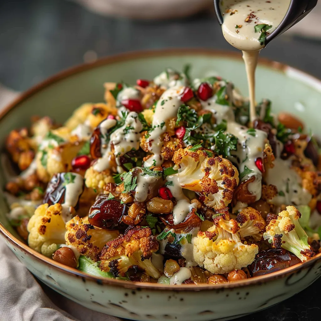 Gerösteter Blumenkohl-Dattel-Salat - Gesund und Lecker