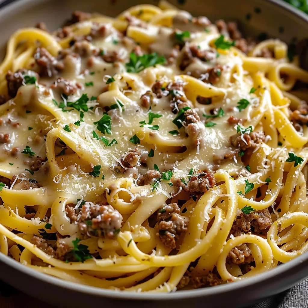 Linguine mit Rindfleisch: Ein herzhaftes und leckeres Gericht