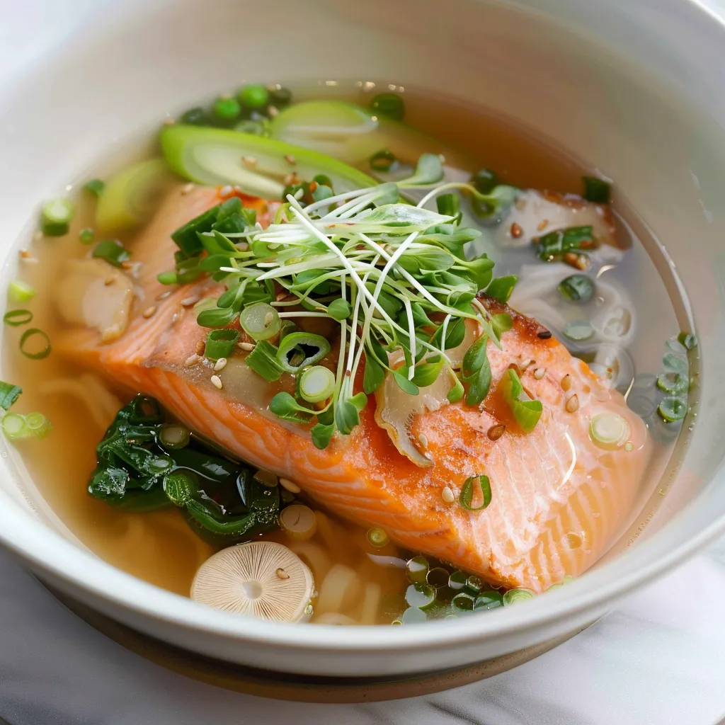 Pochierter Wildlachs mit Miso - Raffinierte Japanische Küche