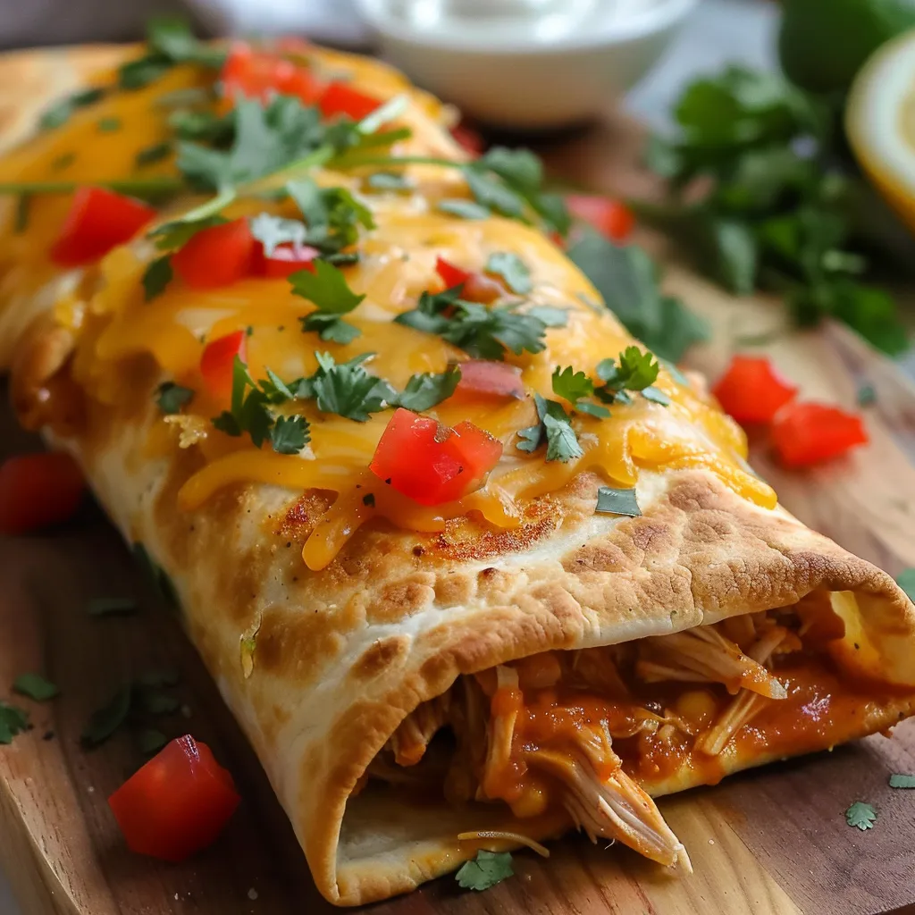 Knusprige Hähnchen-Chimichangas aus dem Ofen