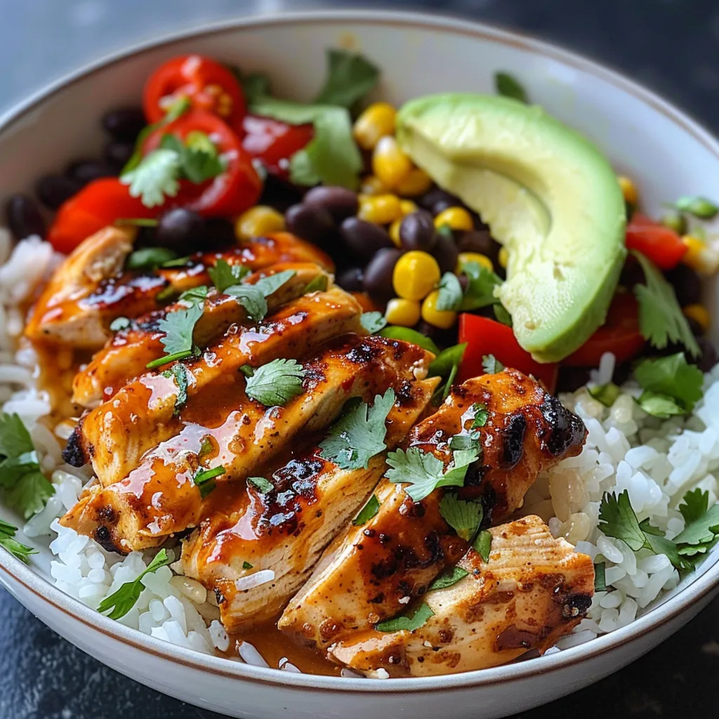 Reis mit Huhn & Honig-Chipotle