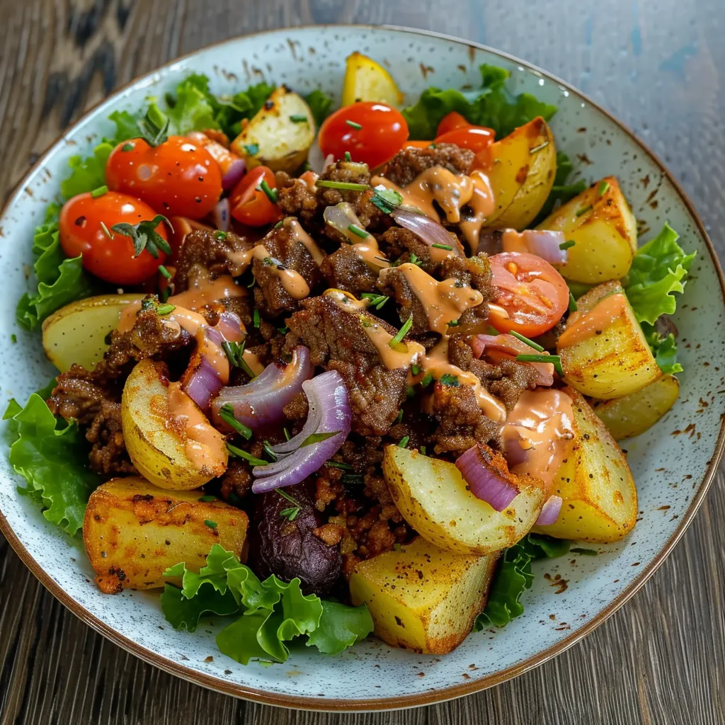 Leckere Burger Bowls