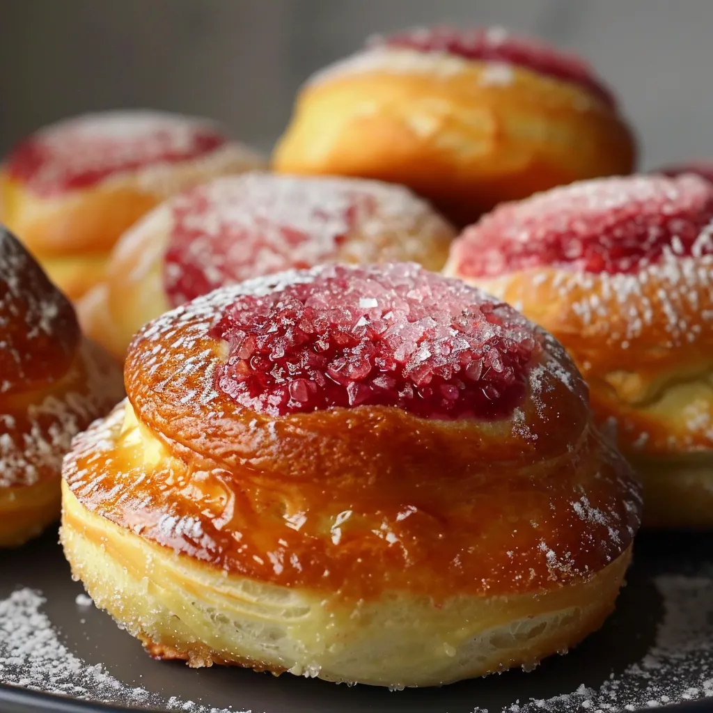 Weiche Sonnenbrötchen mit Himbeerzucker und feiner Vanille