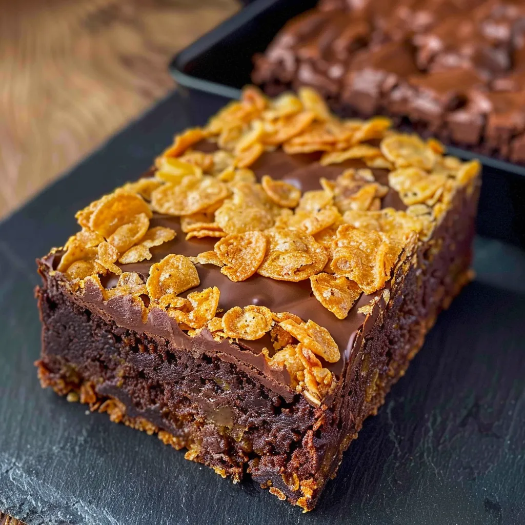 Cornflakes-Brownies - Knuspriges Schokoladengebäck