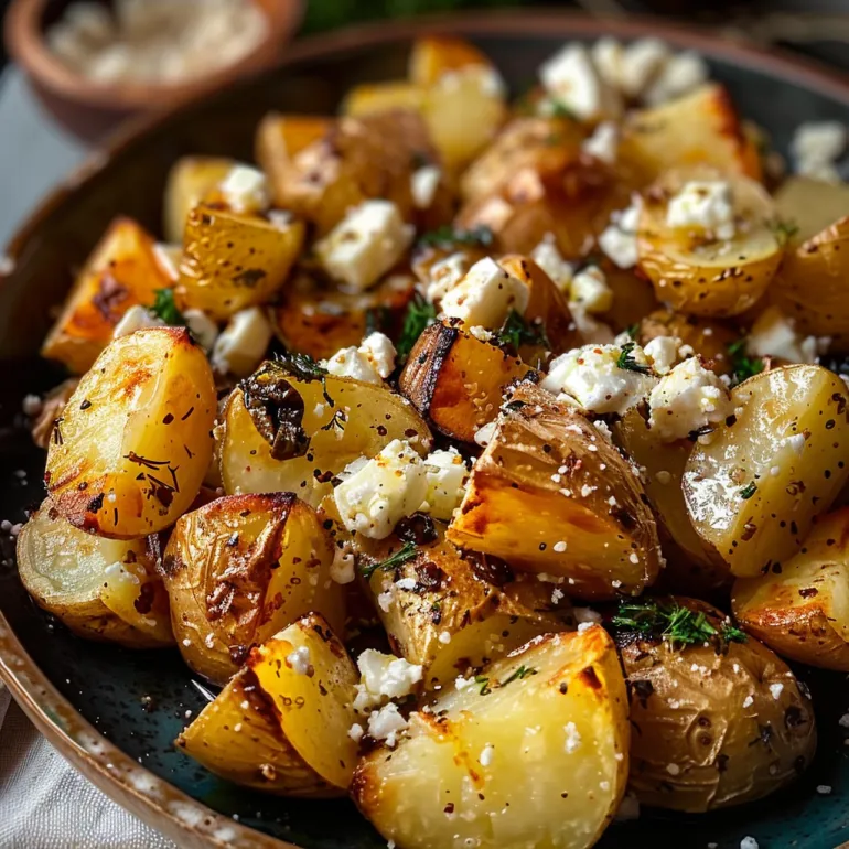 Gebackene Kartoffeln mit Feta: mediterranes Gericht