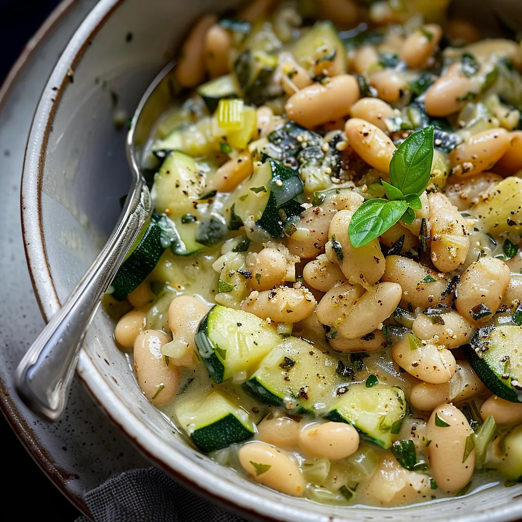 Weiße Bohnen mit Zucchini