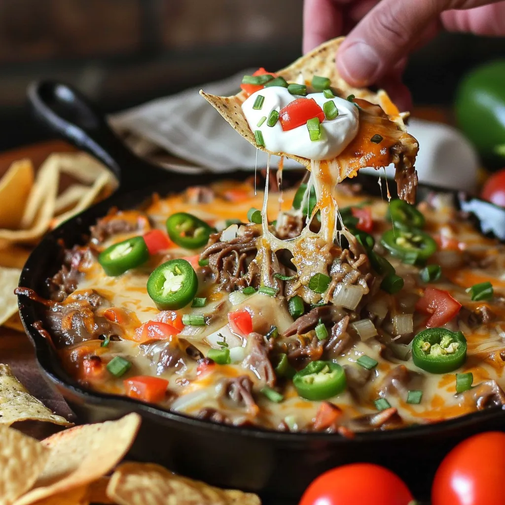 Rinderbrust-Dip mit Poblano-Paprika: Tex-Mex-Geschmack
