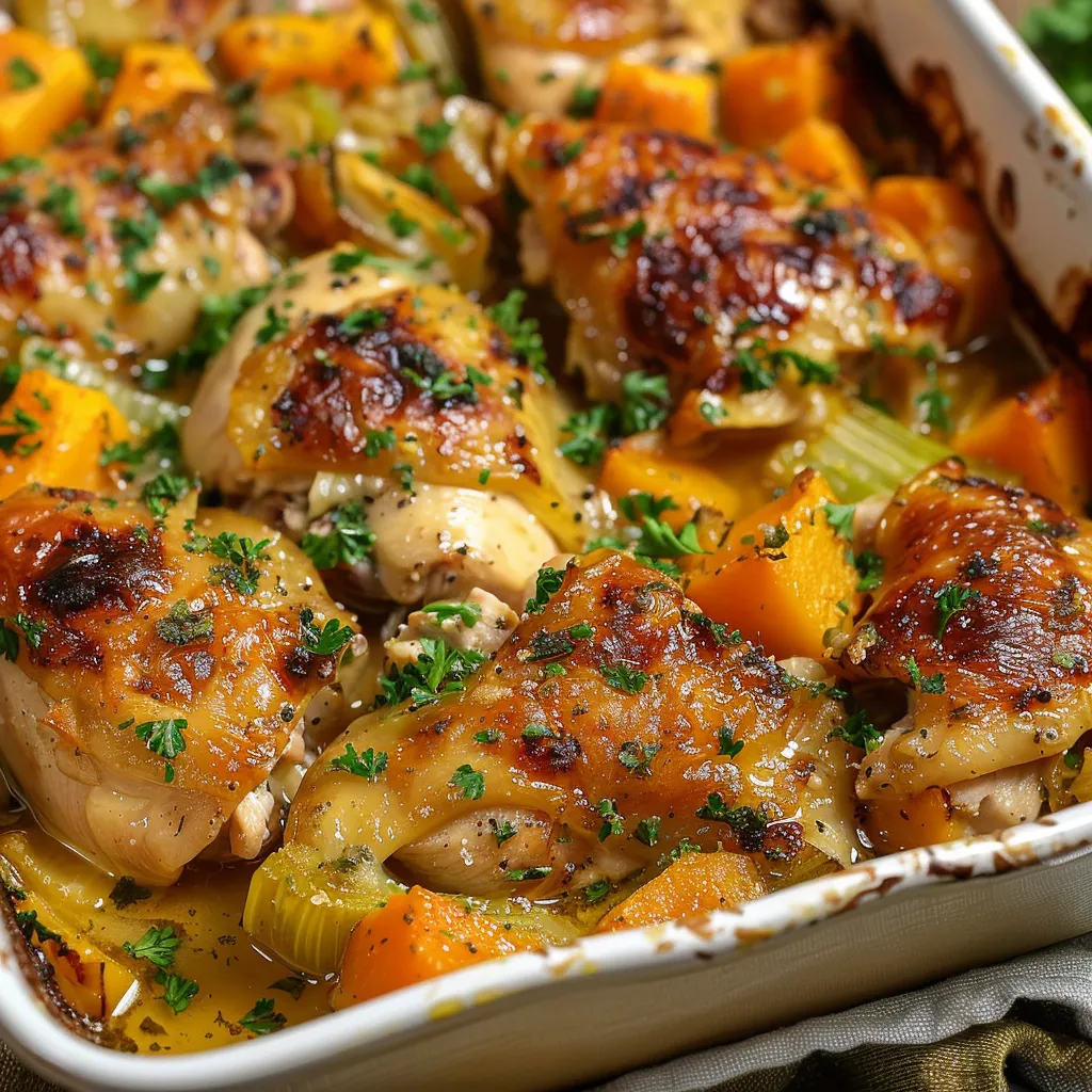 Gratin de Poulet et Courge Butternut - Recette Facile