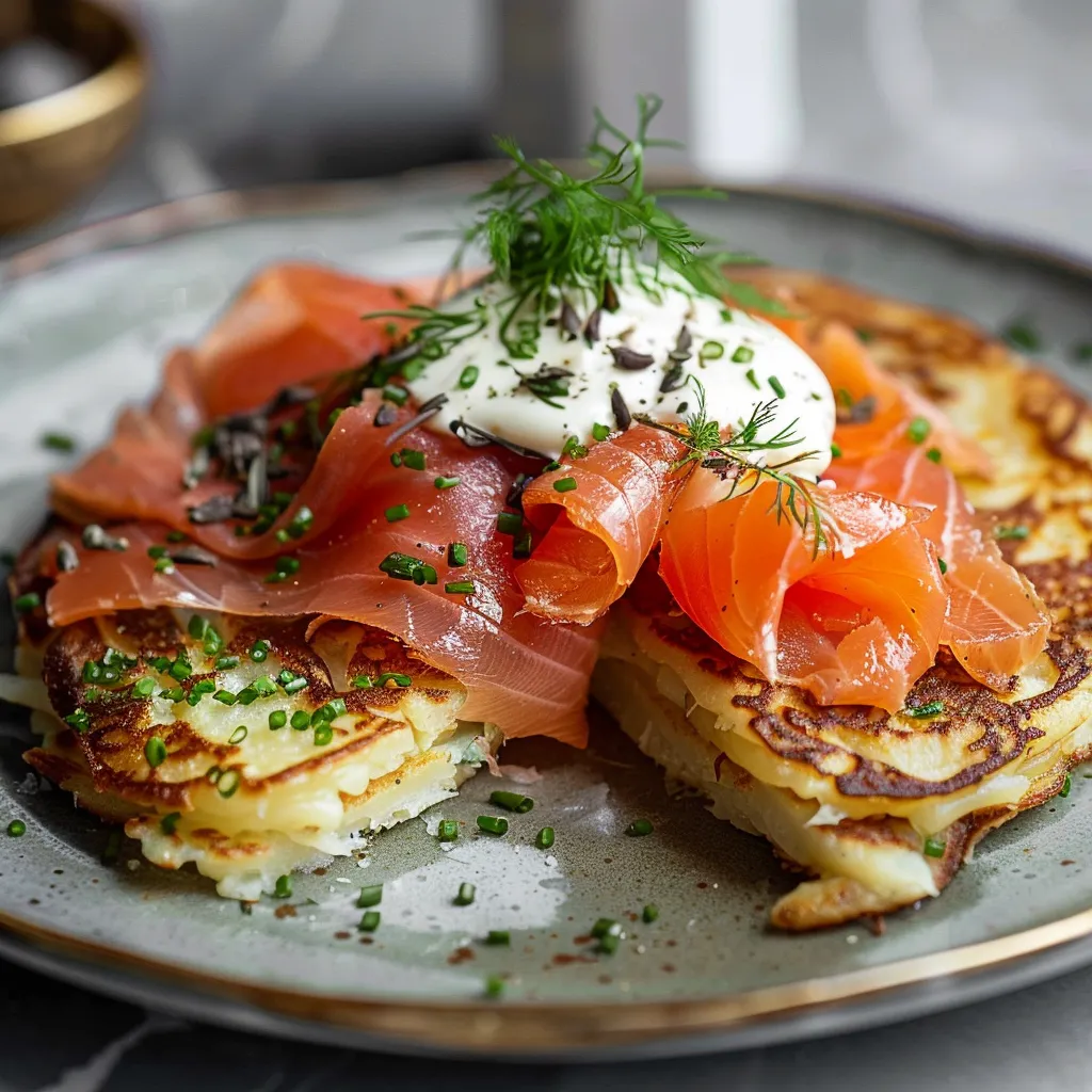 Kartoffelrösti mit Lachs - Gourmet Gericht
