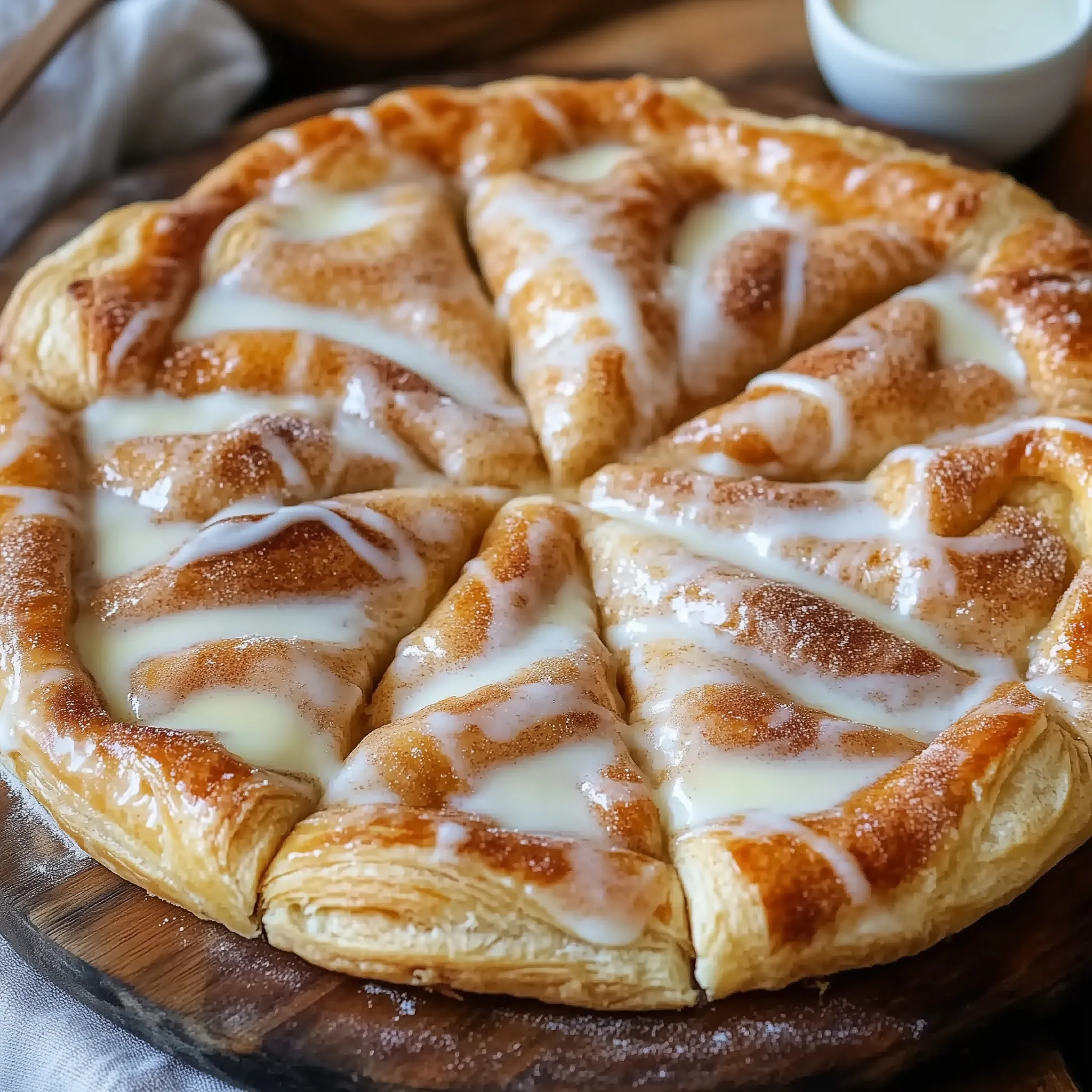 Knusprige Süßspeise mit Zimt aus Croissants