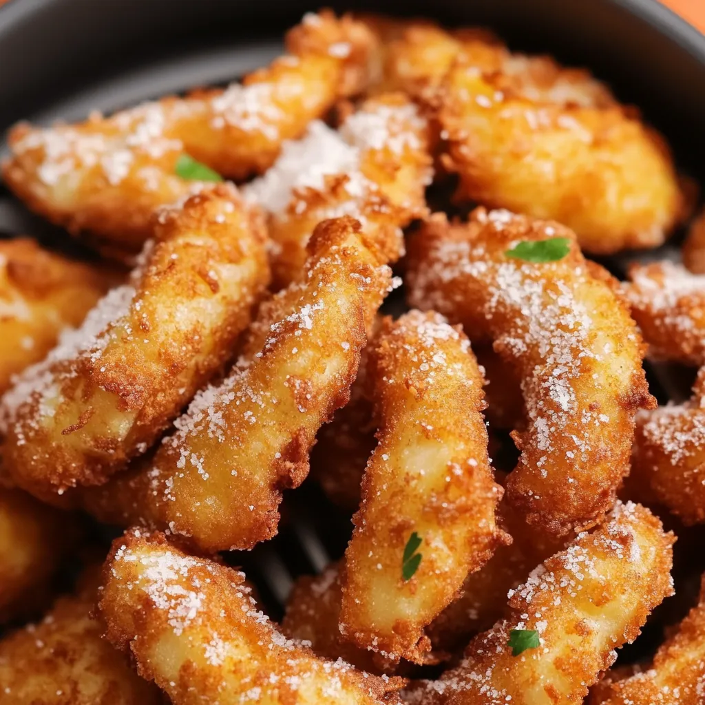 Einfache selbstgemachte Bugnes aus der Heißluftfritteuse