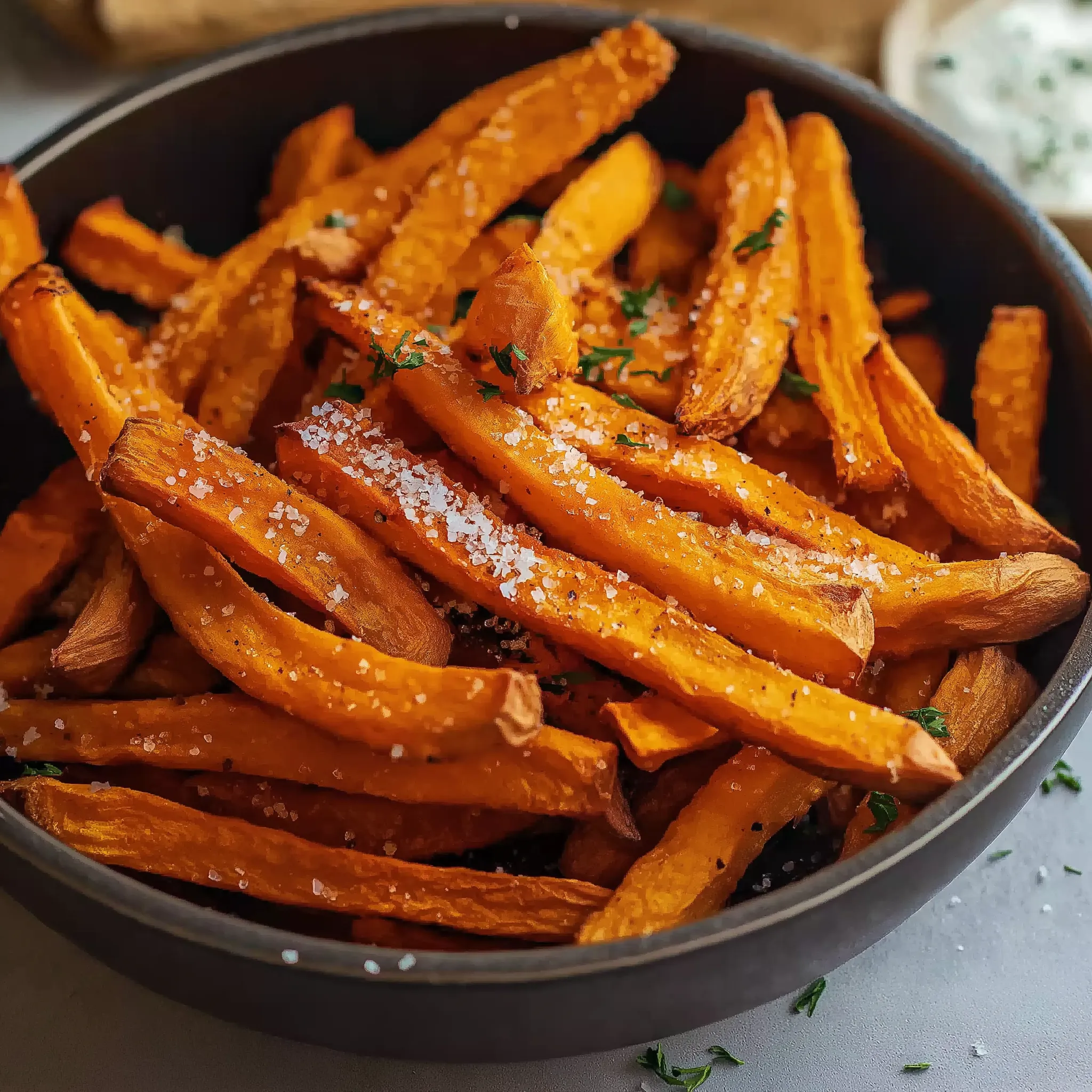 Süßkartoffel-Pommes aus der Heißluftfritteuse: Gesunde Alternative