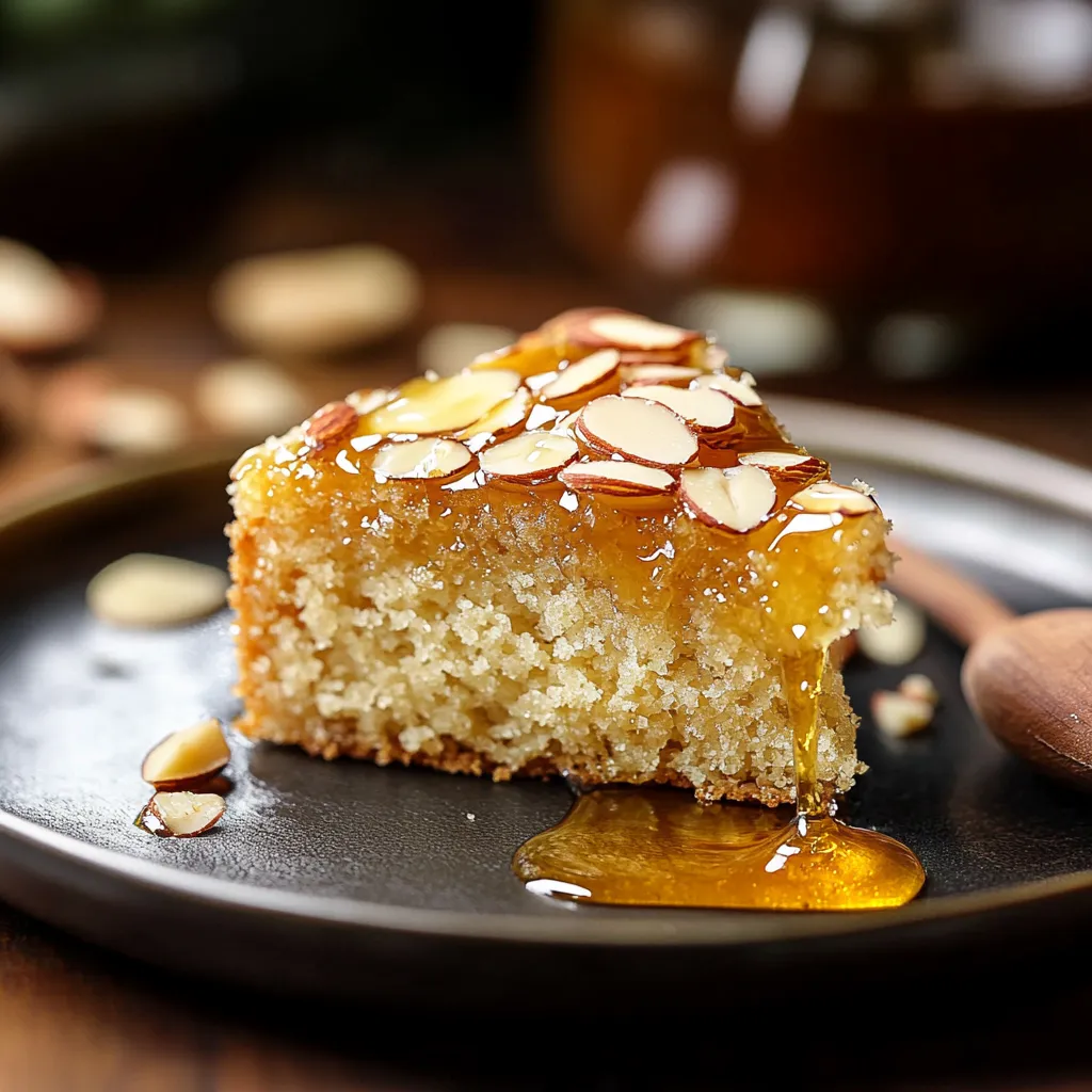 Honiggetränkter Mandelkuchen - Köstliches Gebäck