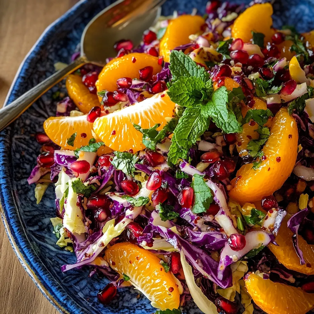 Einfacher libanesischer Salat mit Orangen und Granatapfelsirup