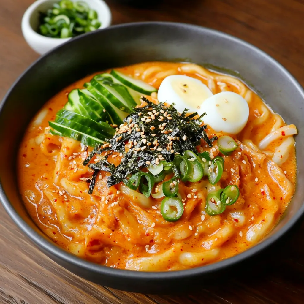 Cremige Kimchi-Udon - Einfaches und schmackhaftes Gericht