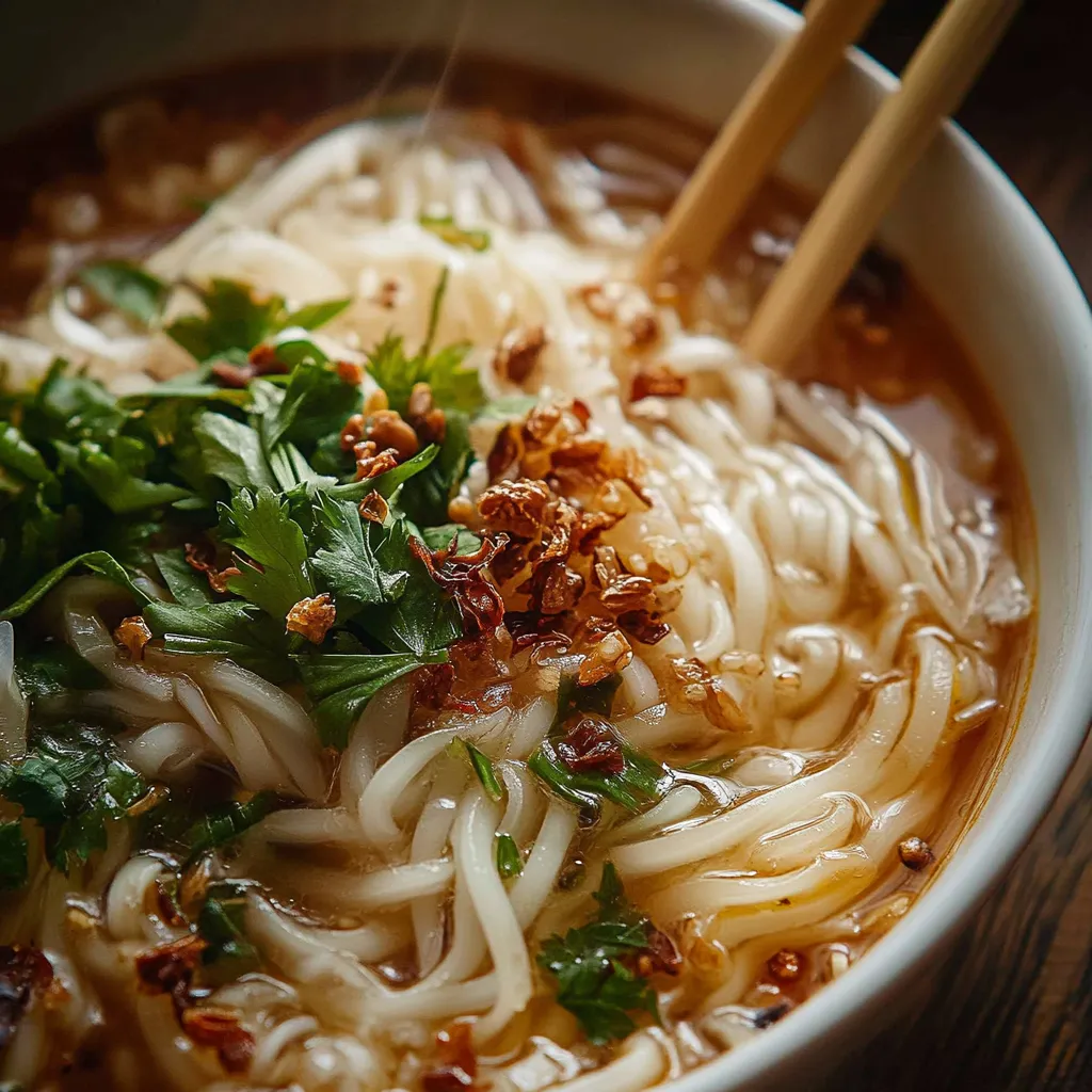 Yunnan-Style Reisnudeln in Bouillon - Ein gemütlicher Genuss mit authentischem Geschmack