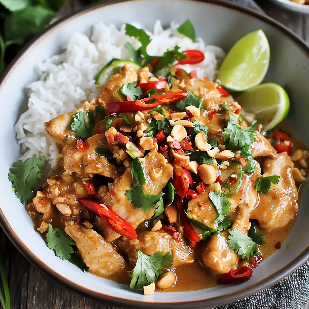 Scharfes Thai-Hähnchen mit Erdnüssen - Originalrezept