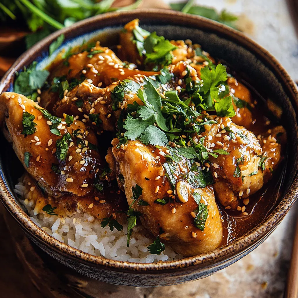 Geschmortes Huhn mit Honig und Knoblauch - ein zartes süß-herzhaftes Highlight aus dem Slowcooker
