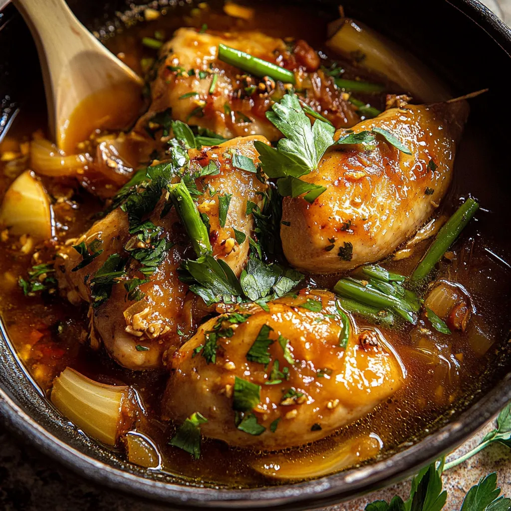 Honig-Knoblauch-Hähnchen im Schongarer - Einfaches Rezept