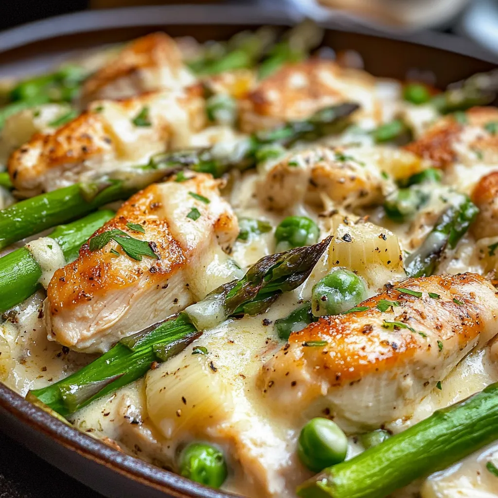 Knuspriges Poulet mit Asperges