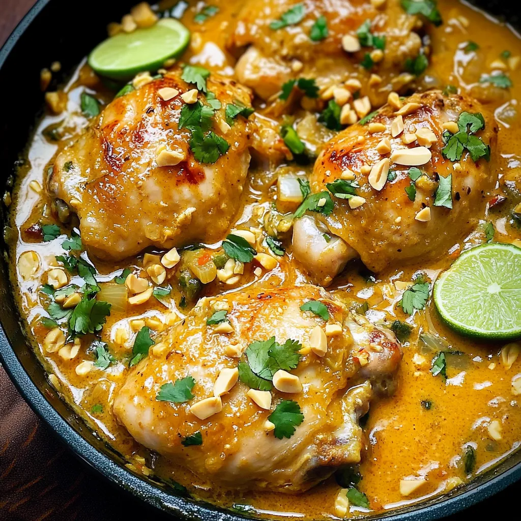 Cremiges Poulet mit Kokos und Limette