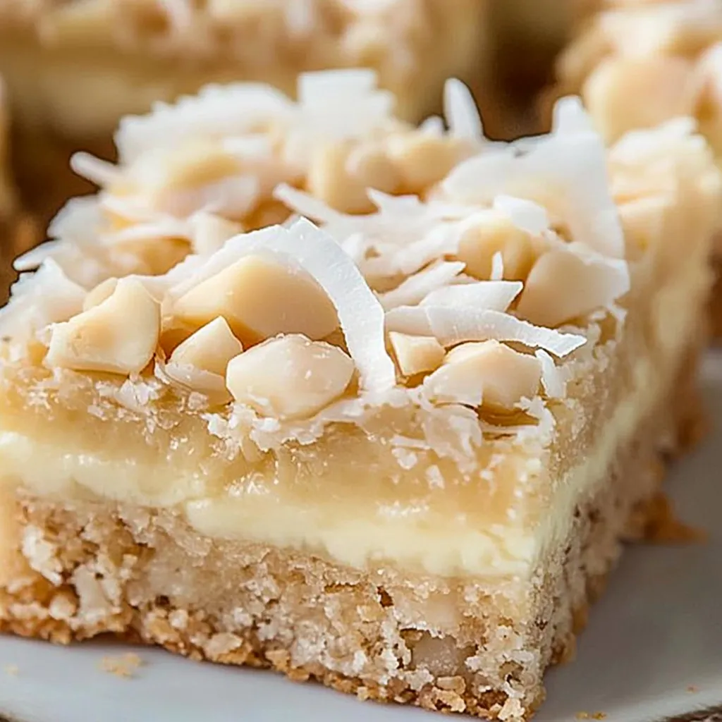 Kokos-Macadamia-Riegel | Einfaches Dessert