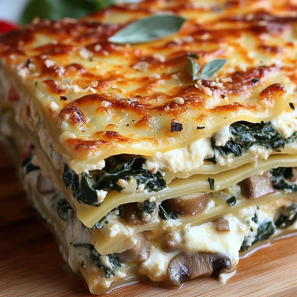 Vegetarische weiße Lasagne